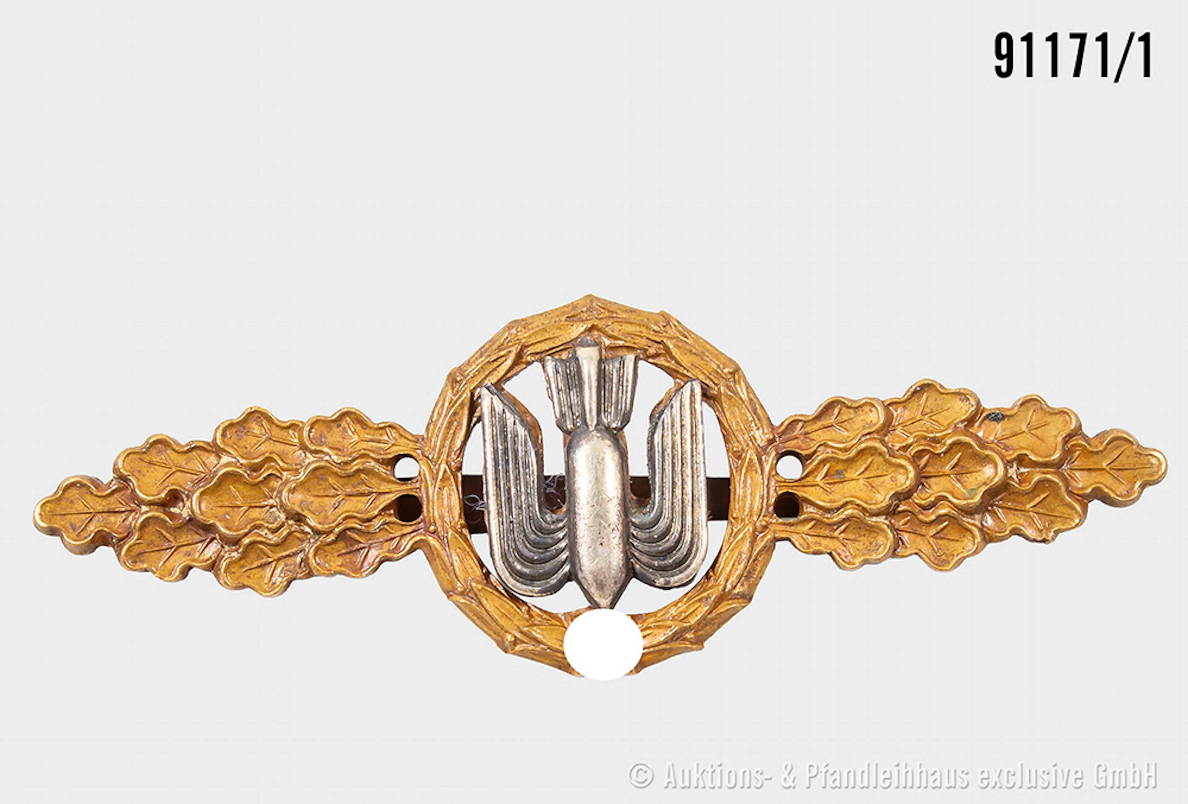 Frontflugspange für Kampflieger in Bronze, Buntmetallausf., guter