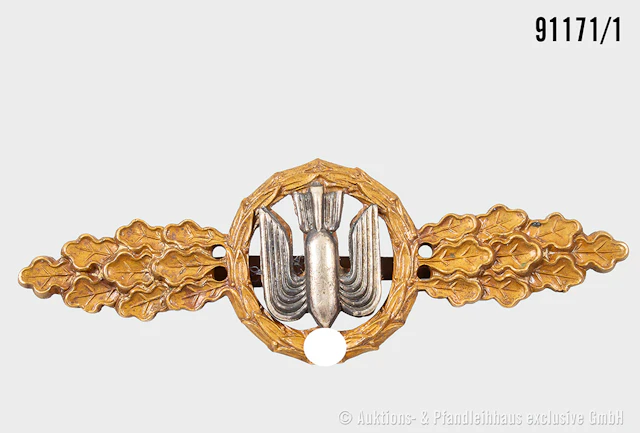 Frontflugspange für Kampflieger in Bronze, Buntmetallausf., guter
