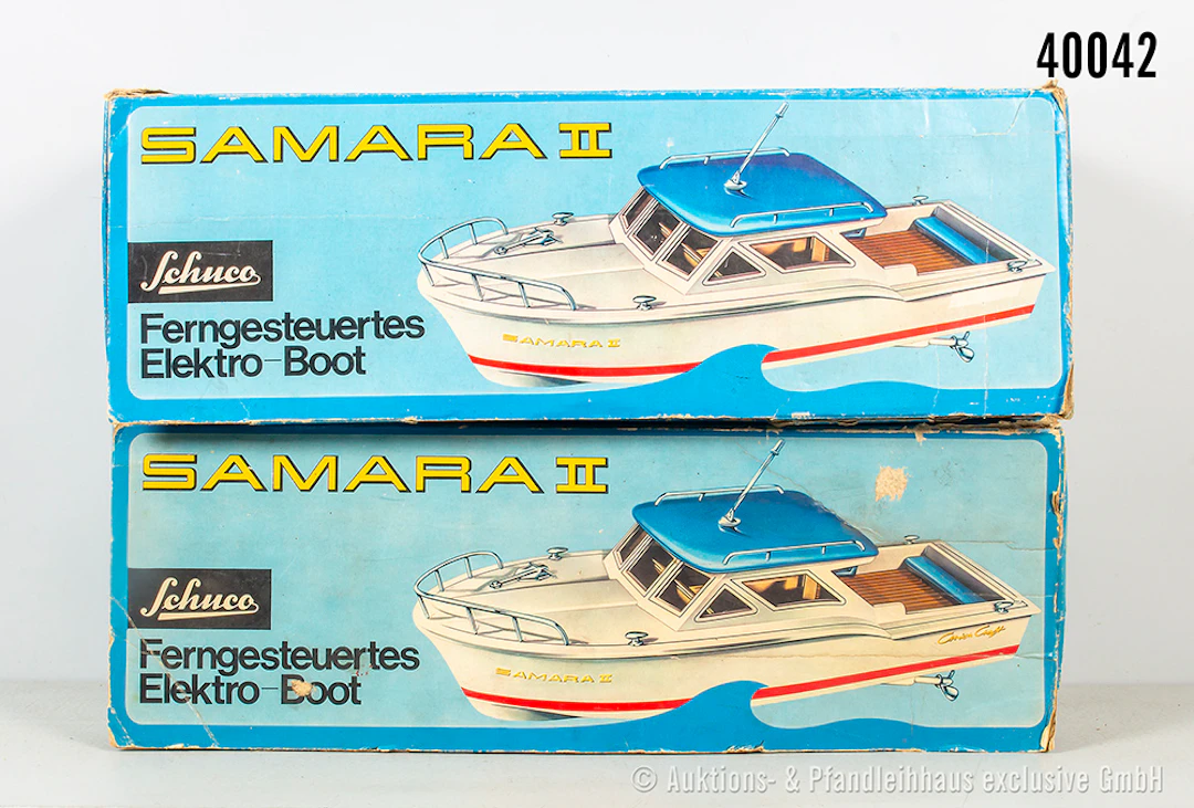 Schuco 763377 Motorboote Samara II, Kunststoff, L ca. 40 cm, Z 2-3