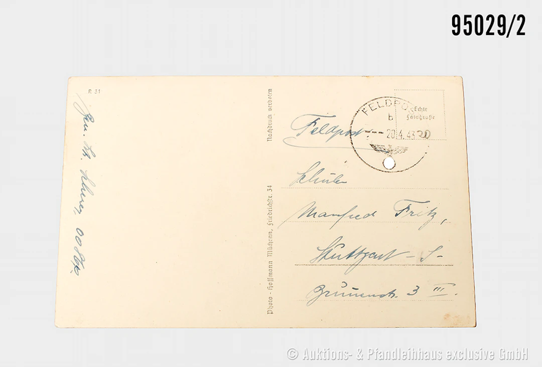 Hoffmann Ritterkreuzträger-Postkarte, Eichenlaubträger General Scherer