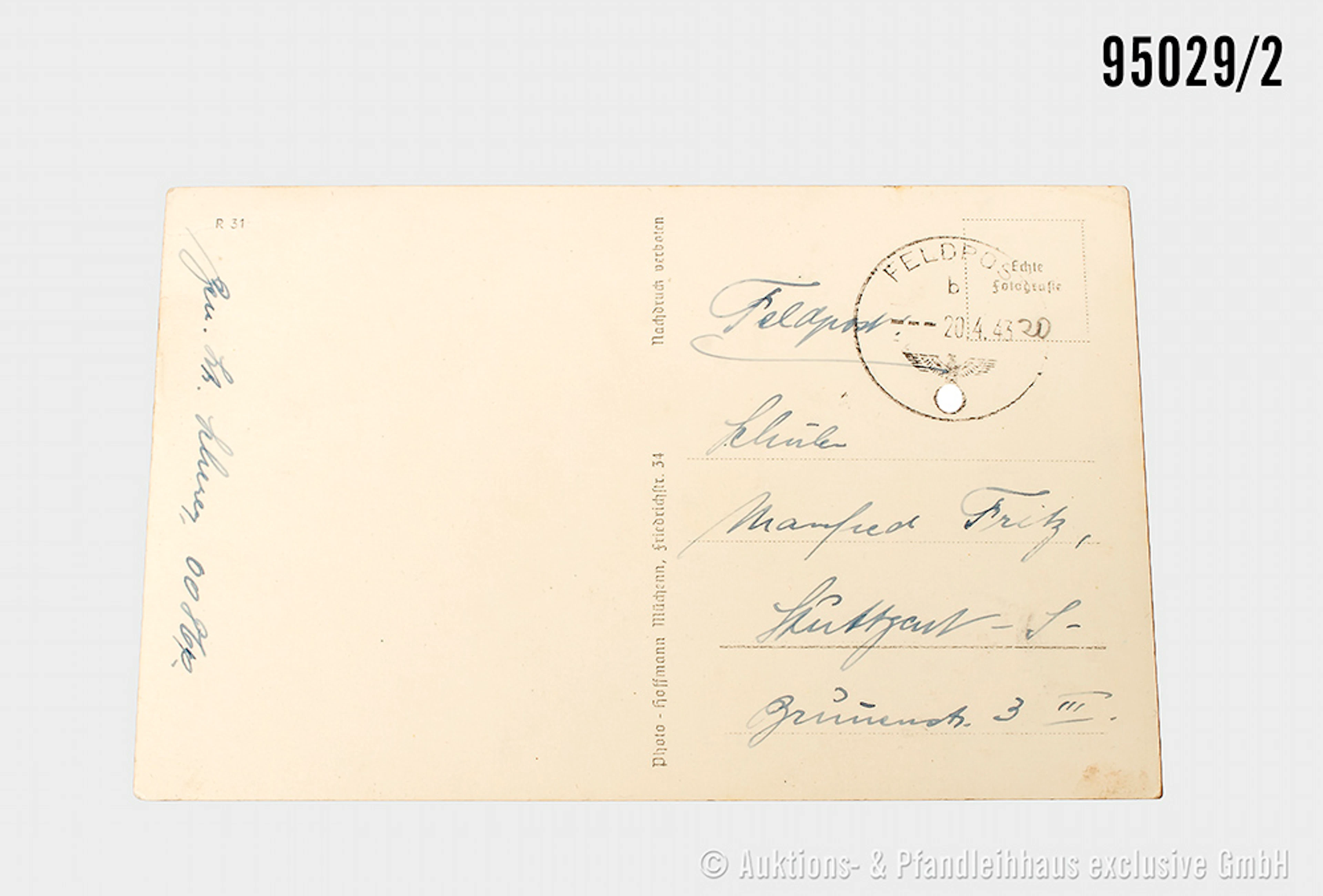 Hoffmann Ritterkreuzträger-Postkarte, Eichenlaubträger General Scherer