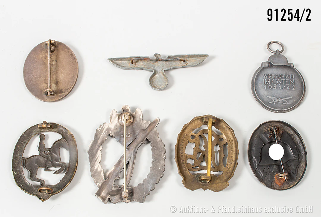 Konv. Infanterie-Sturmabzeichen in Silber, halbhohle Zinkausf., Hersteller