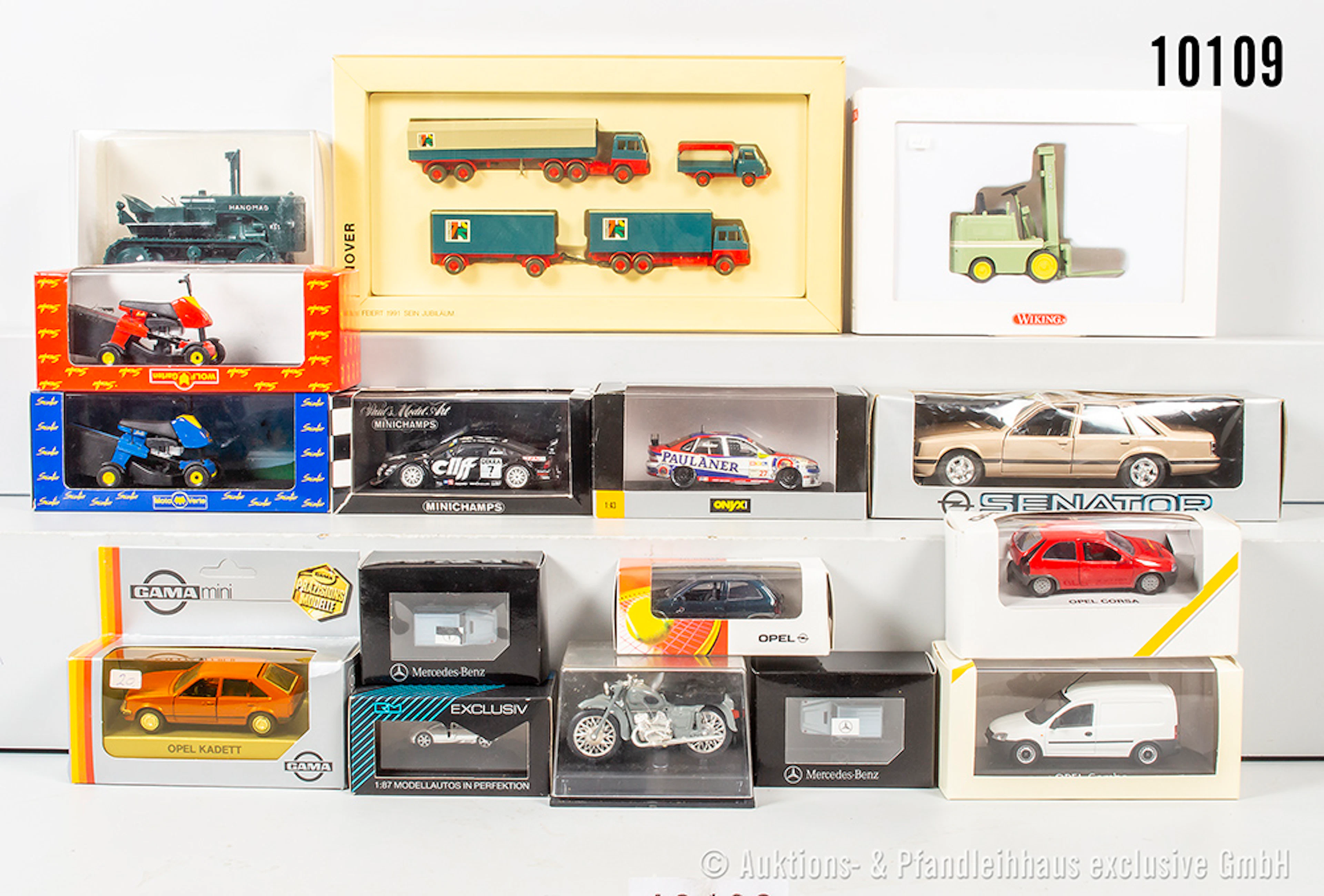 Konv. Modellautos und 1 Setpackung, dabei Minichamps, Rio, Onyx, Wiking