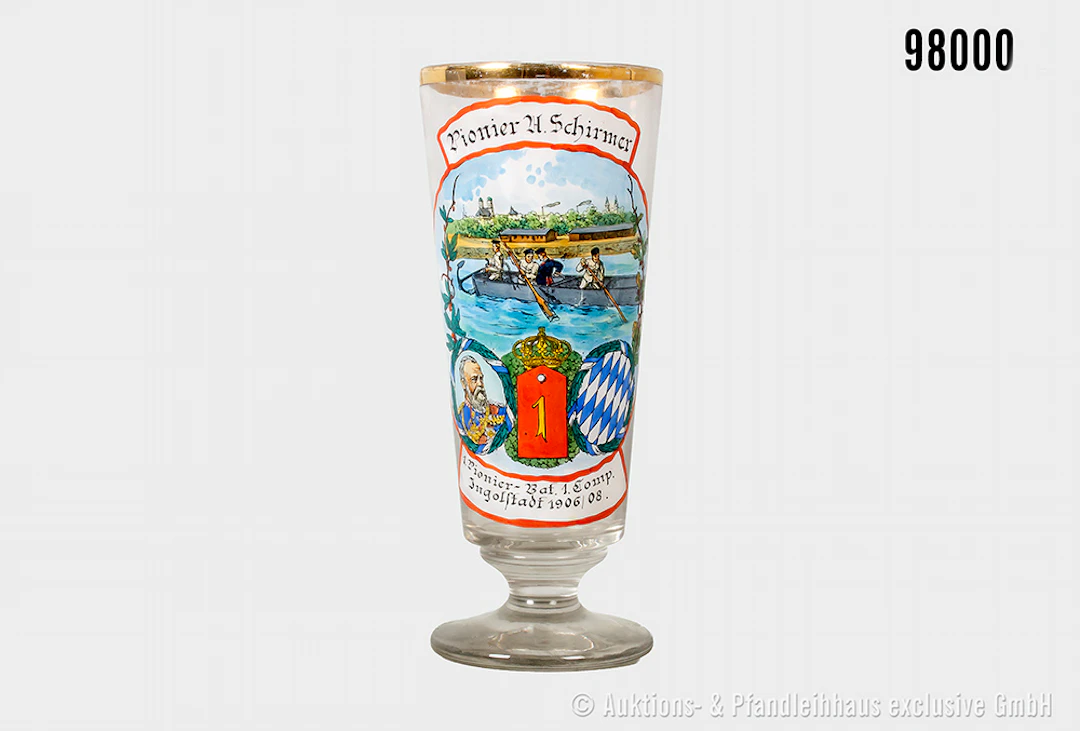 Bayern, Reservistenglas des Pionier A. Schirmer im 1. Pionier-Bataillon