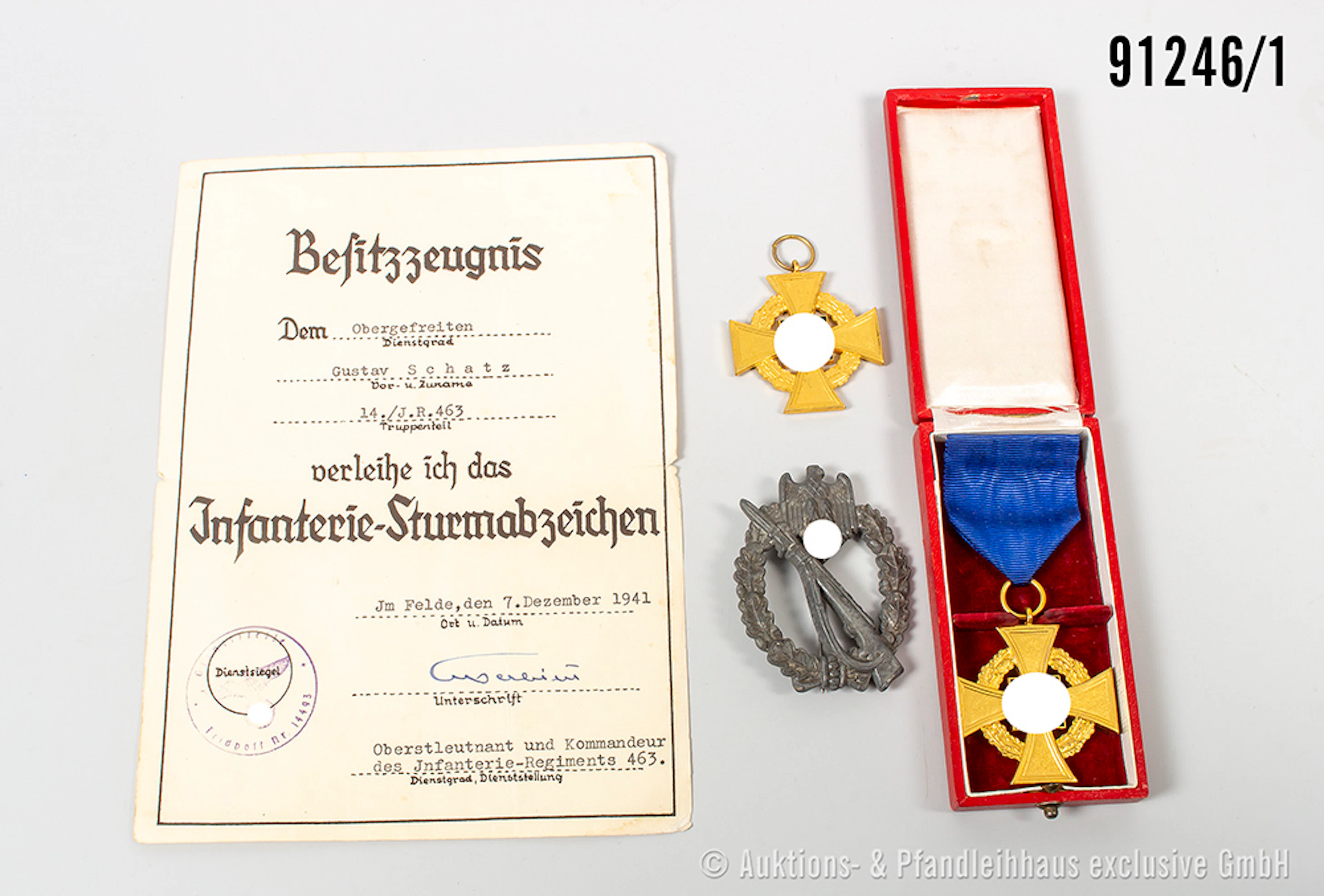 Konv. Infanterie-Sturmabzeichen, Zinkausf., Hersteller "M. K. 1."