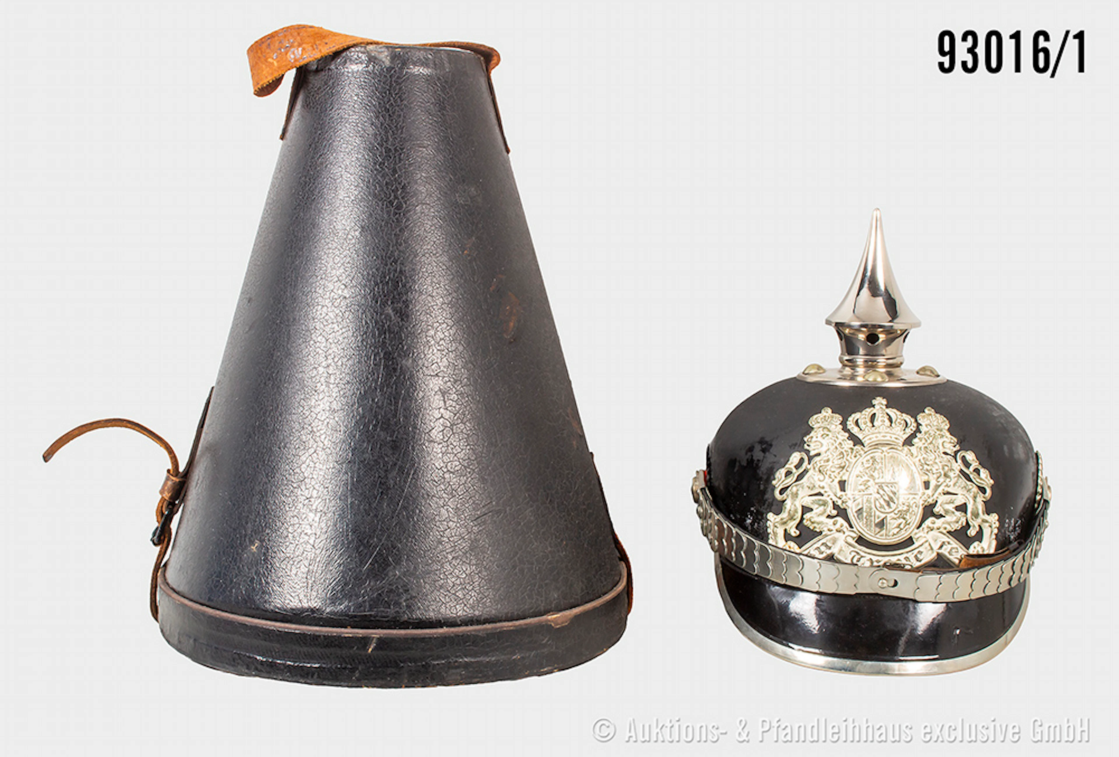 Bayern, Pickelhaube für Feldwebel der Leib-Infanterie, komplett mit