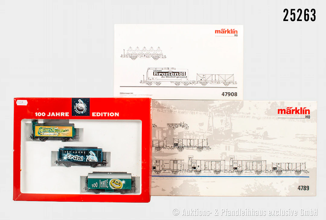 Märklin H0 3x Güterwagen-Sets: 4789, 47908, 94095, Z 1, OVP