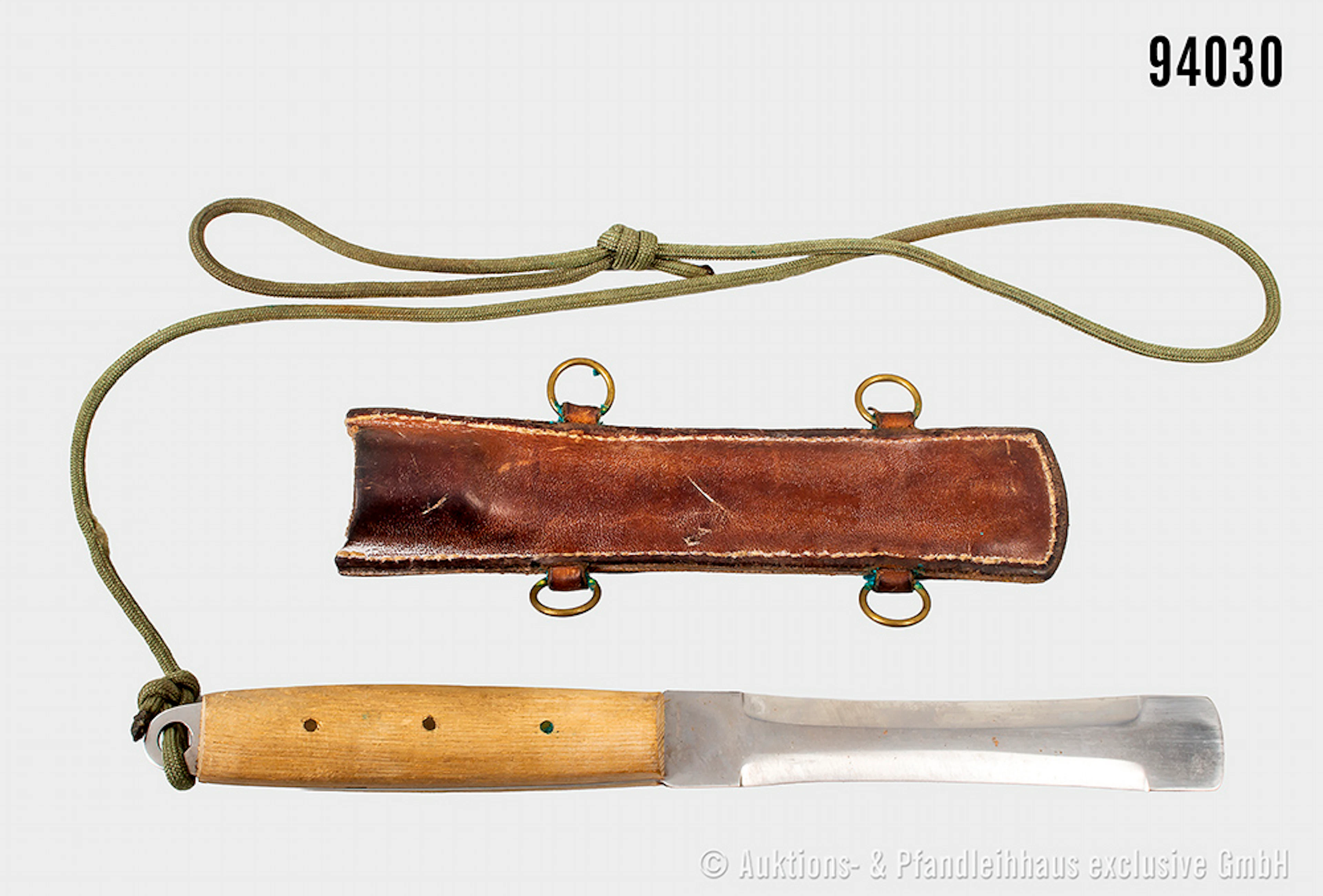 Fallschirmjäger-Kappmesser der NVA, letzte Ausführung, komplett mit