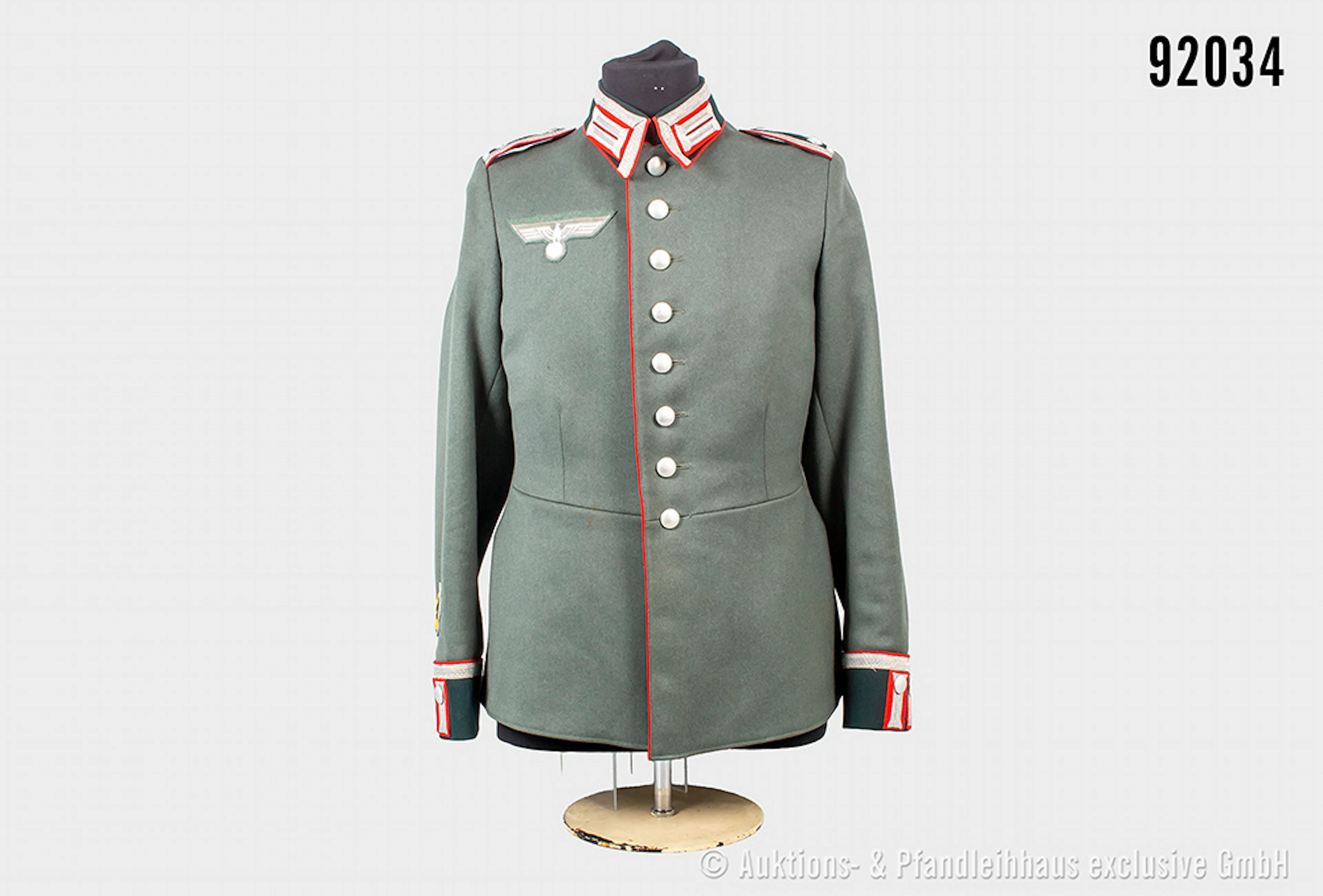 Waffenrock Feldwebel Artillerie, komplett mit Effekten, Durchgriff