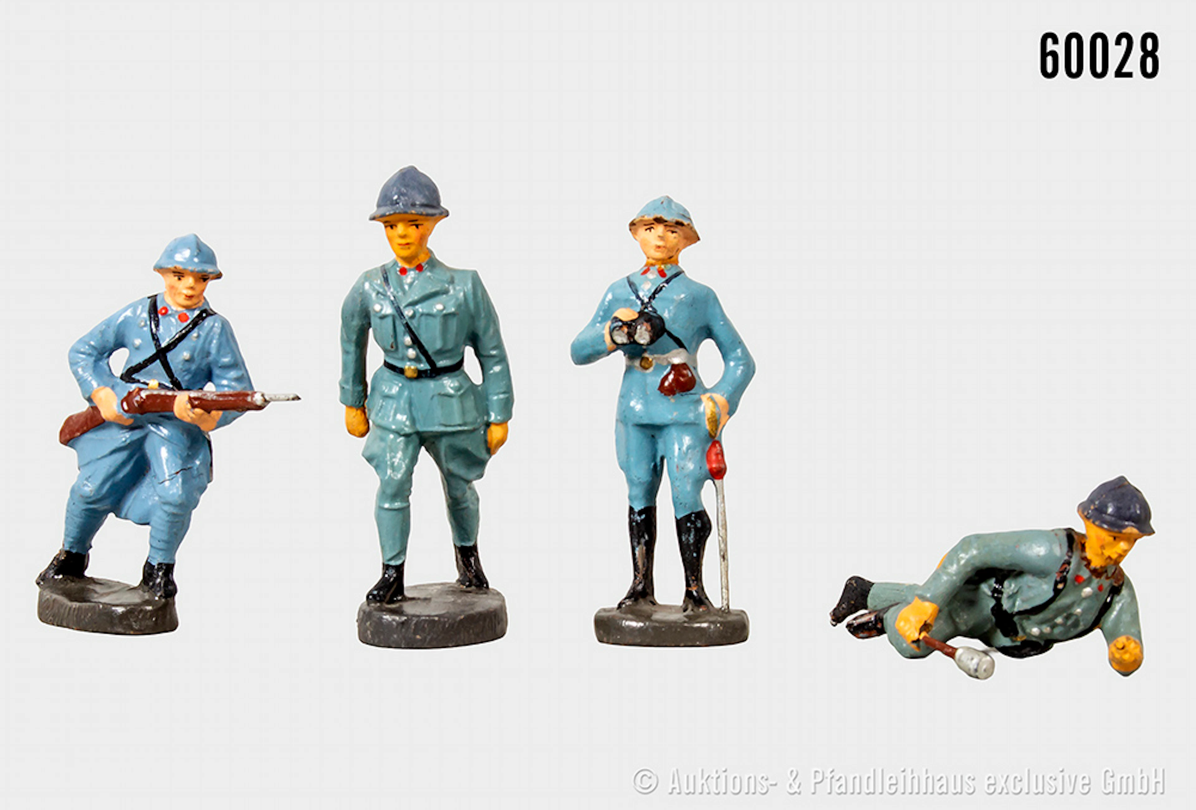 Elastolin französische Soldaten, Masse, 7 cm, Varianten, Z 1