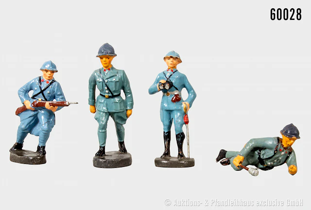 Elastolin französische Soldaten, Masse, 7 cm, Varianten, Z 1