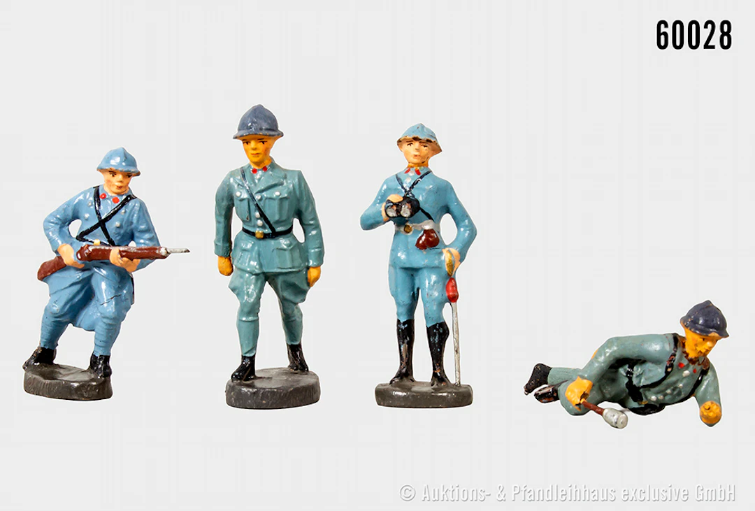 Elastolin französische Soldaten, Masse, 7 cm, Varianten, Z 1