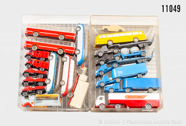 Wiking H0 Modellautos, Lkw und Busse, teils unverglast, Z 3