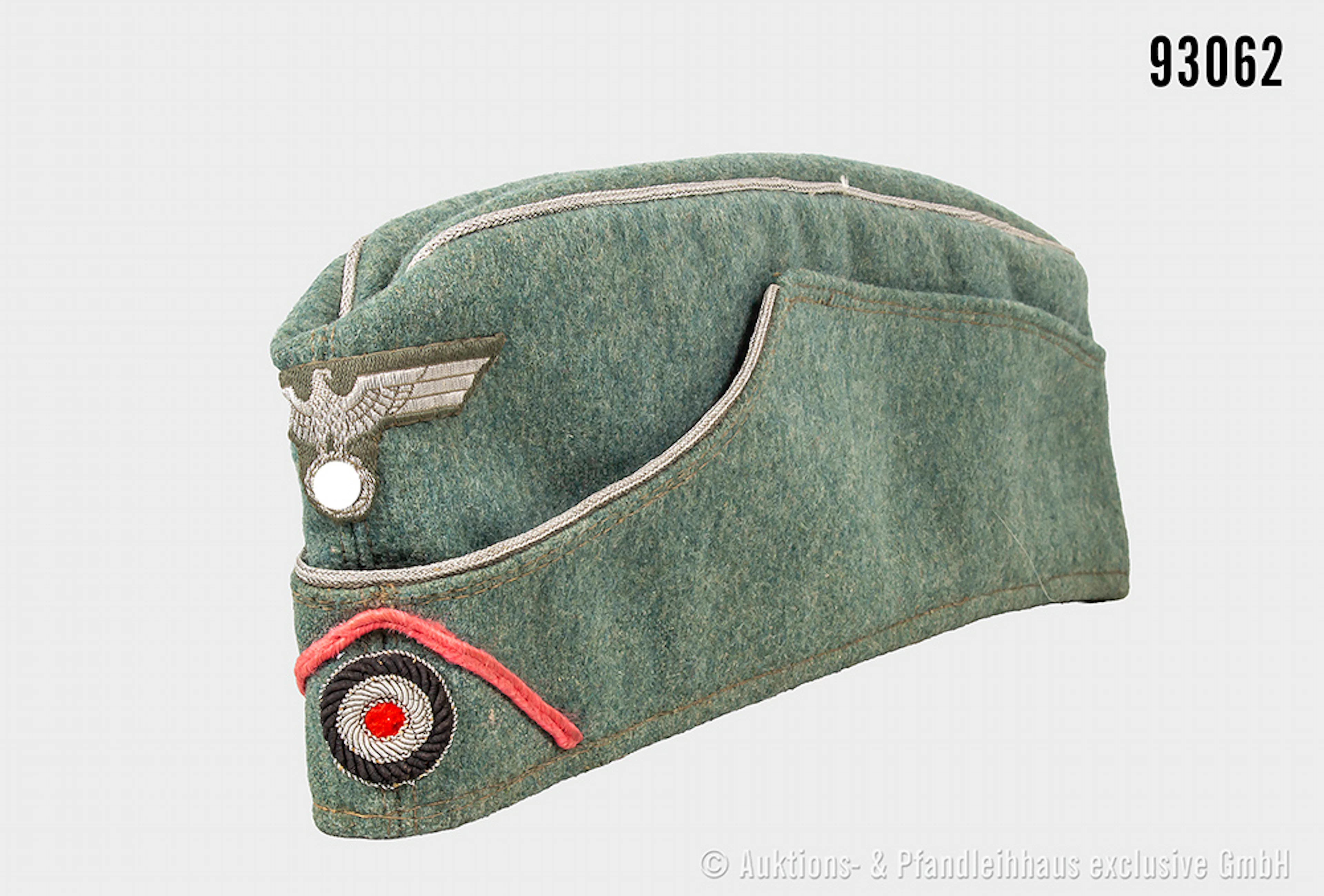 Schiffchen für Offiziere der Panzertruppe, komplett mit Effekten und