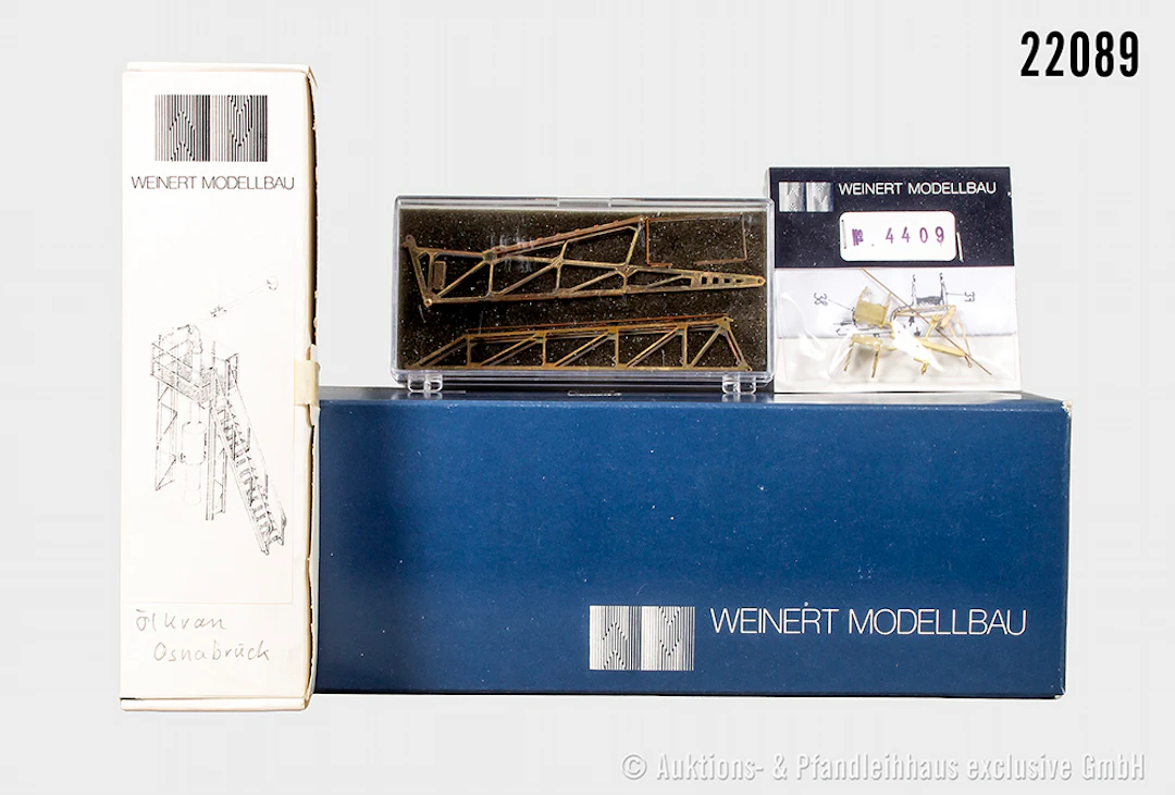Weinert H0 Messing-/Druckguss-Bausätze: 3389 Kohlelade-Kranwagen