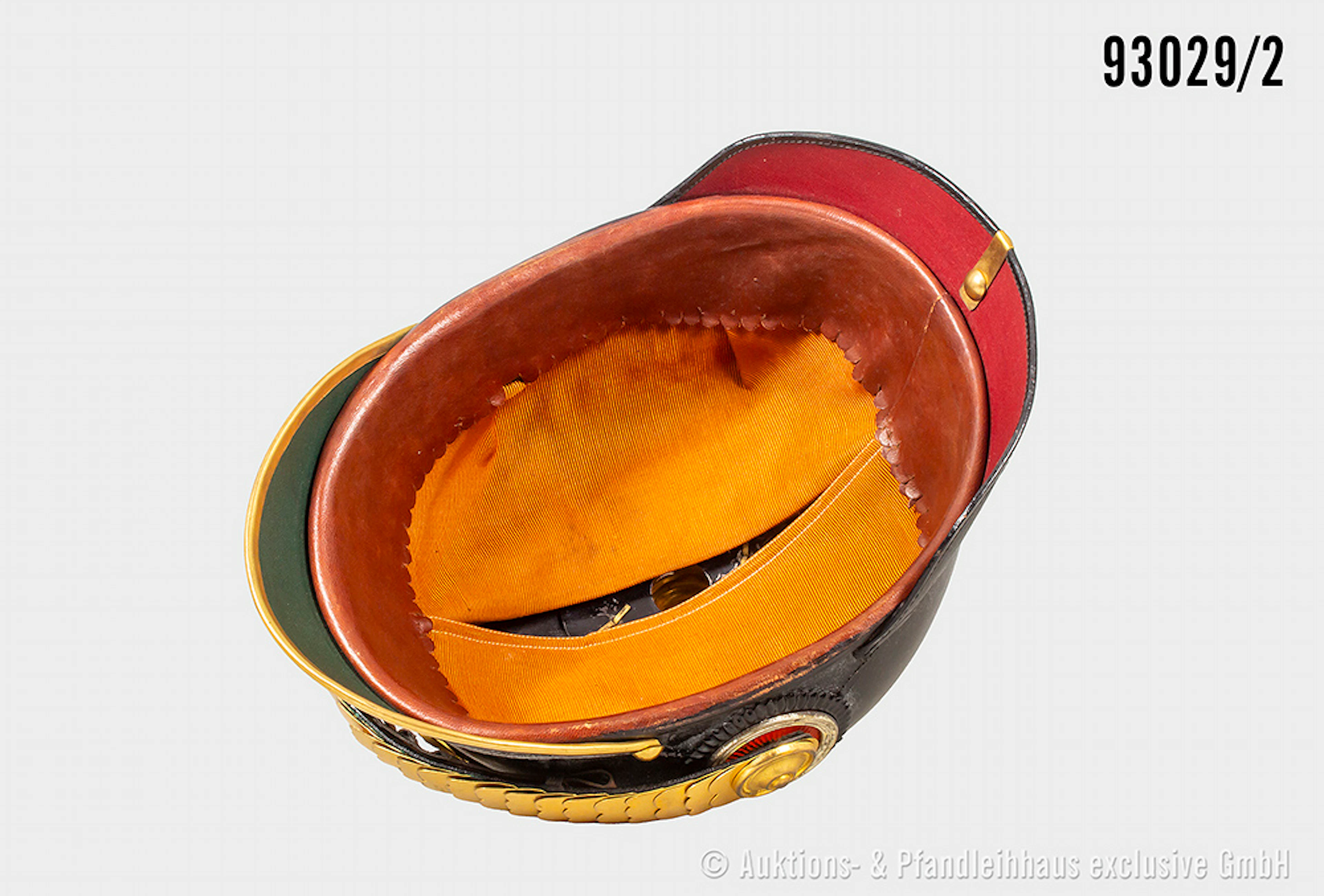 Preußen, Pickelhaube für Offiziere der Fußartillerie, komplett mit