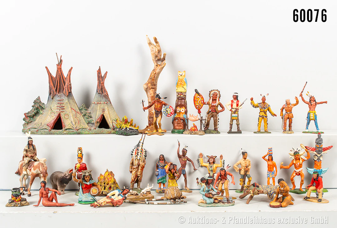 Wildwest Figuren, überwiegend Indianer, teilweise verschiedene Darstellungen