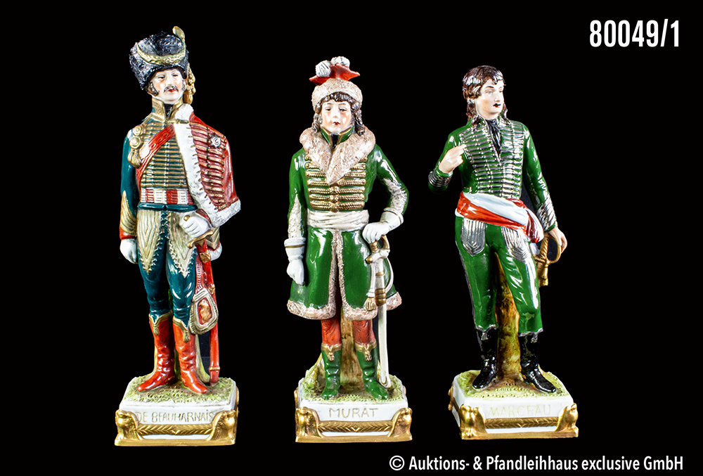 Scheibe Alsbach 3 französische Generäle "De Beauharnais", "Marceau"