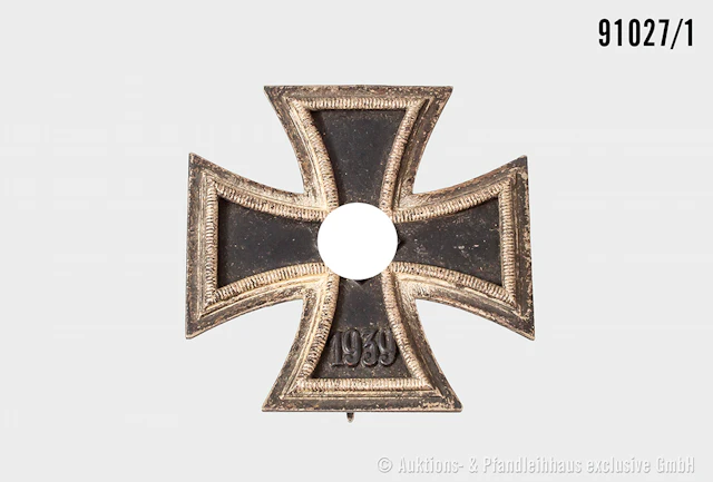 EK 1 1939, Hersteller "26" auf der Nadel, guter Zustand, mit Altersspuren