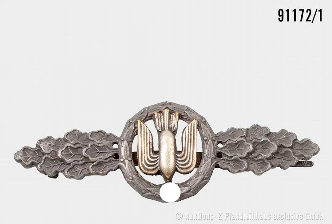 Frontflugspange für Kampflieger in Bronze, Zinkausf., guter Zustand