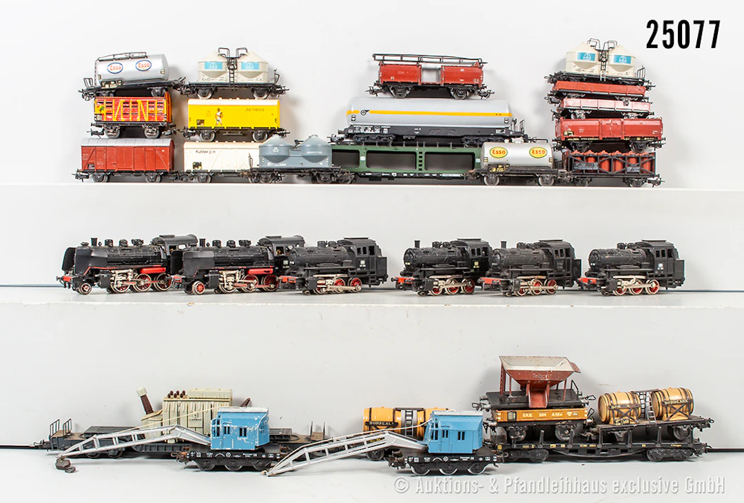 Märklin H0 Güterzug: 6x Dampflok, DB: 4x BN 89 006 & 2x BN 24058 (ohne