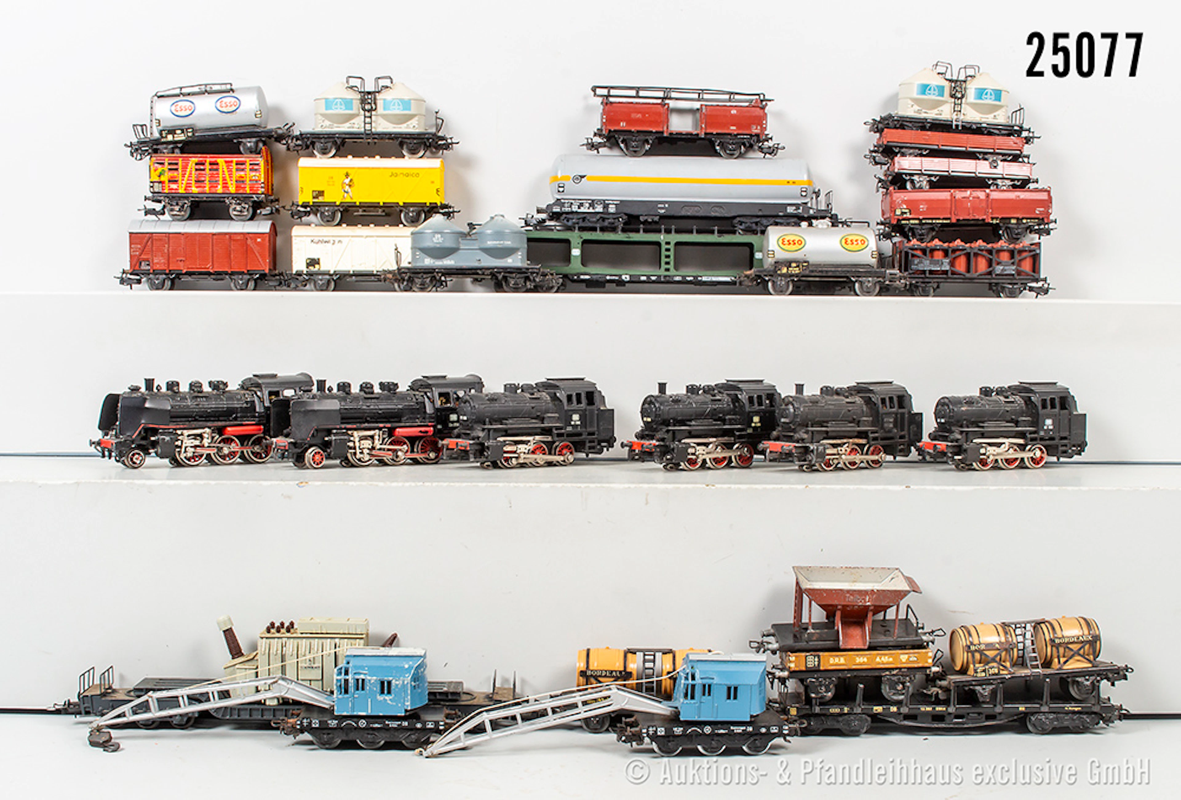 Märklin H0 Güterzug: 6x Dampflok, DB: 4x BN 89 006 & 2x BN 24058 (ohne