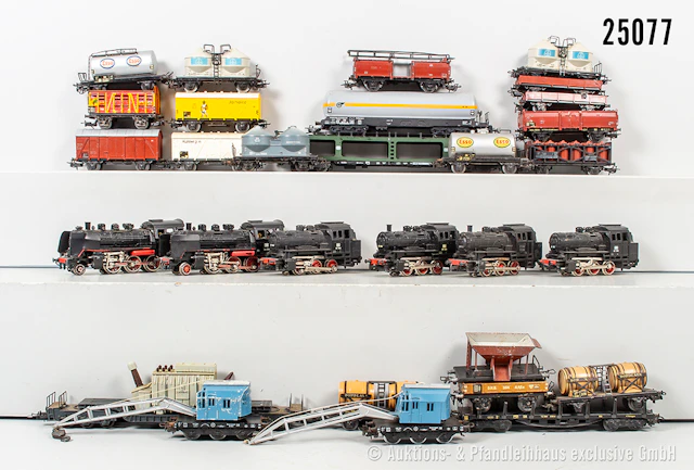 Märklin H0 Güterzug: 6x Dampflok, DB: 4x BN 89 006 & 2x BN 24058 (ohne