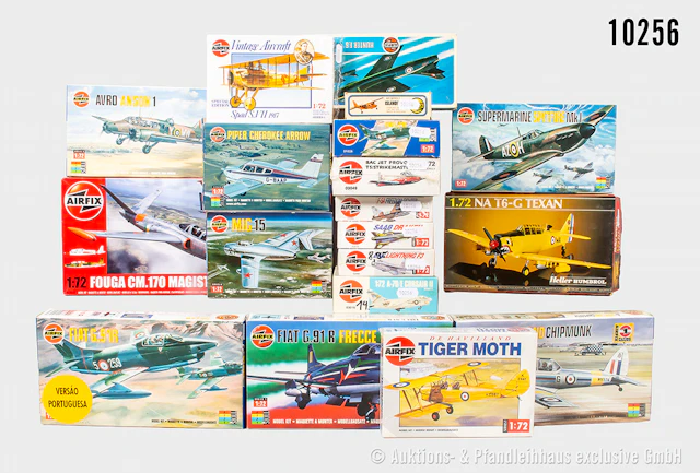 Airfix Modellbausätze, Militärflugzeuge, 1:72, 5x original verschlossen