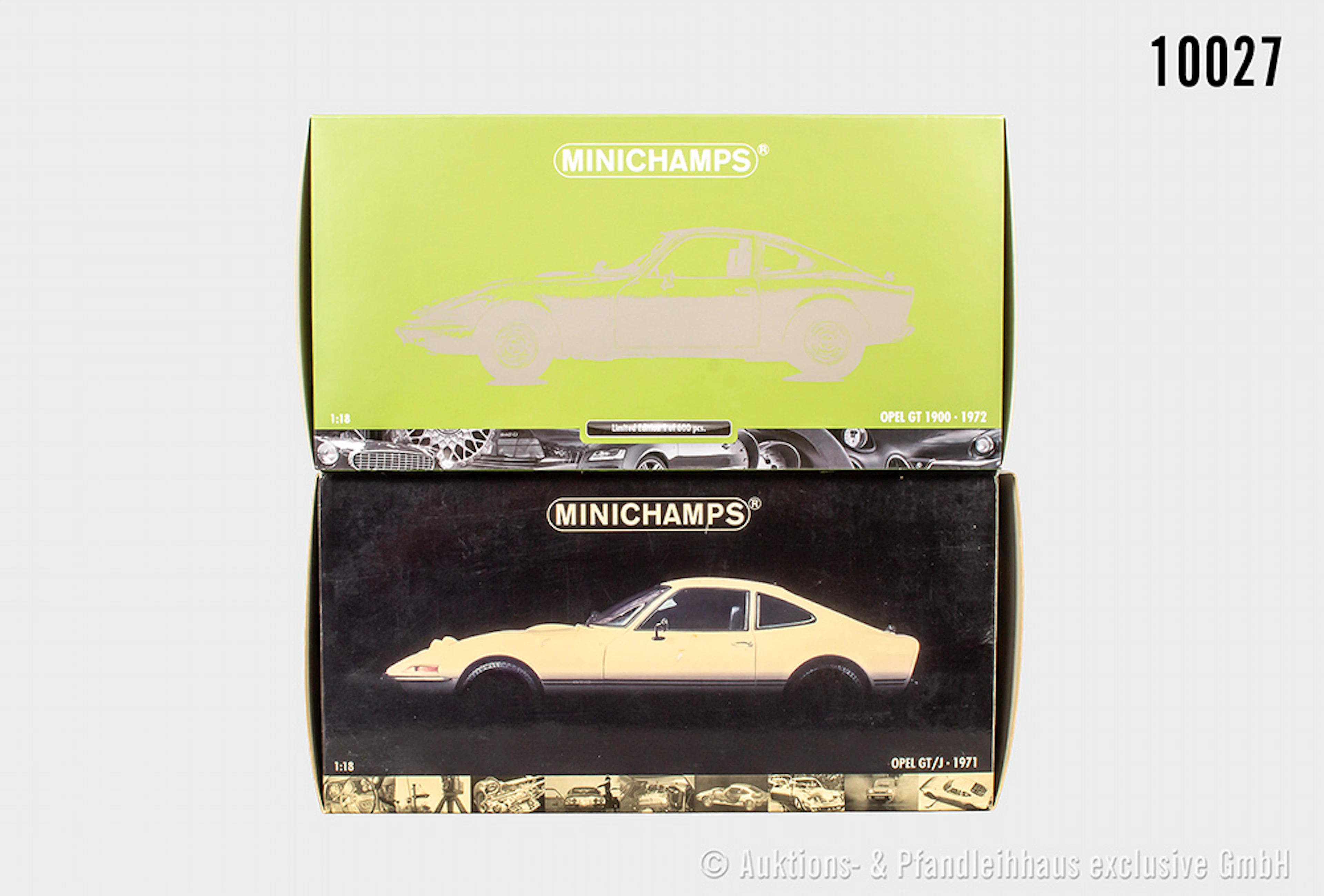Minichamps Modellfahrzeuge, Opel GT/J 1971 und 199-1972 (limitiert