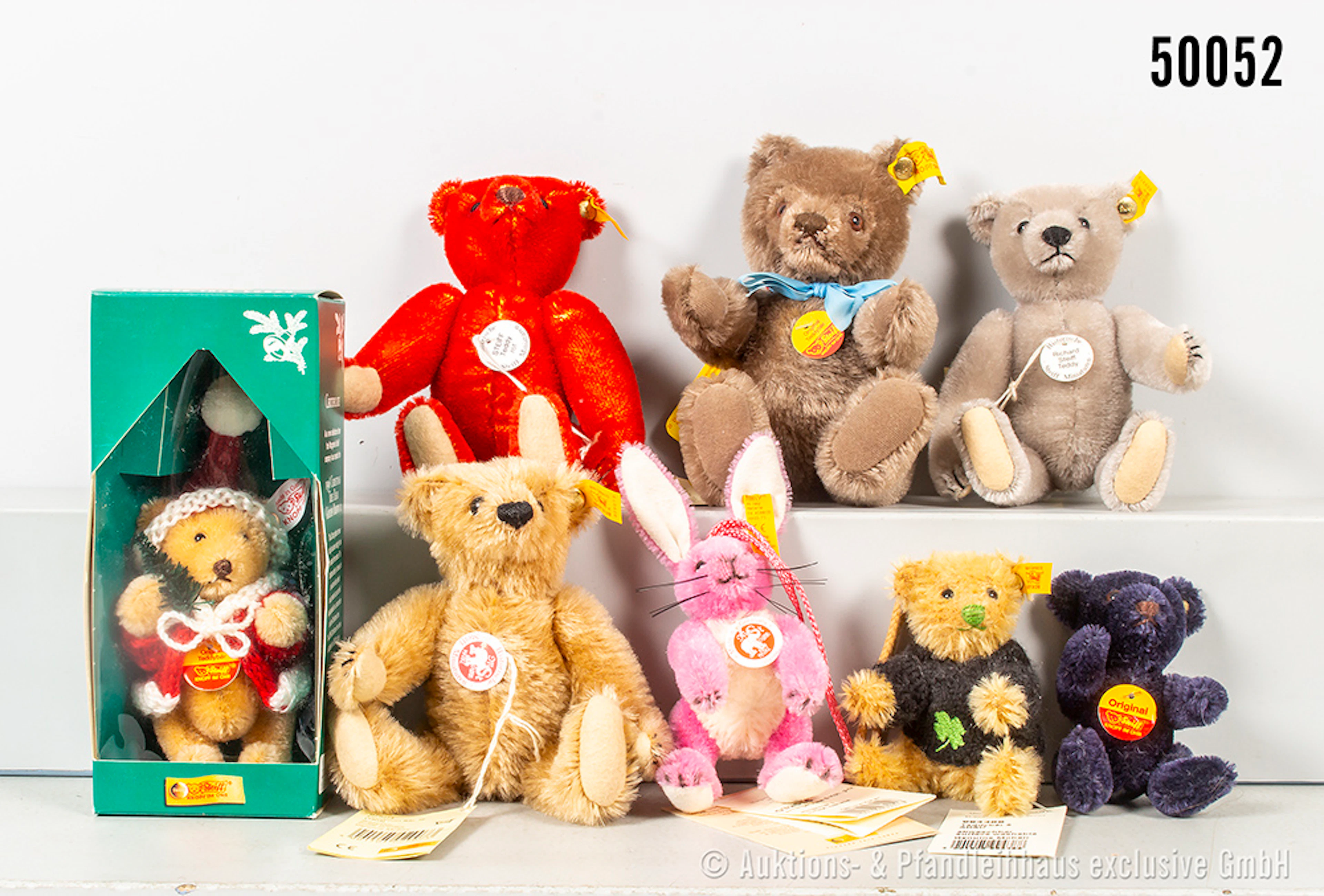 Steiff, überwiegend Replika Bären, Mohair, alle KFS, dabei Weihnachtsbaum-Bär