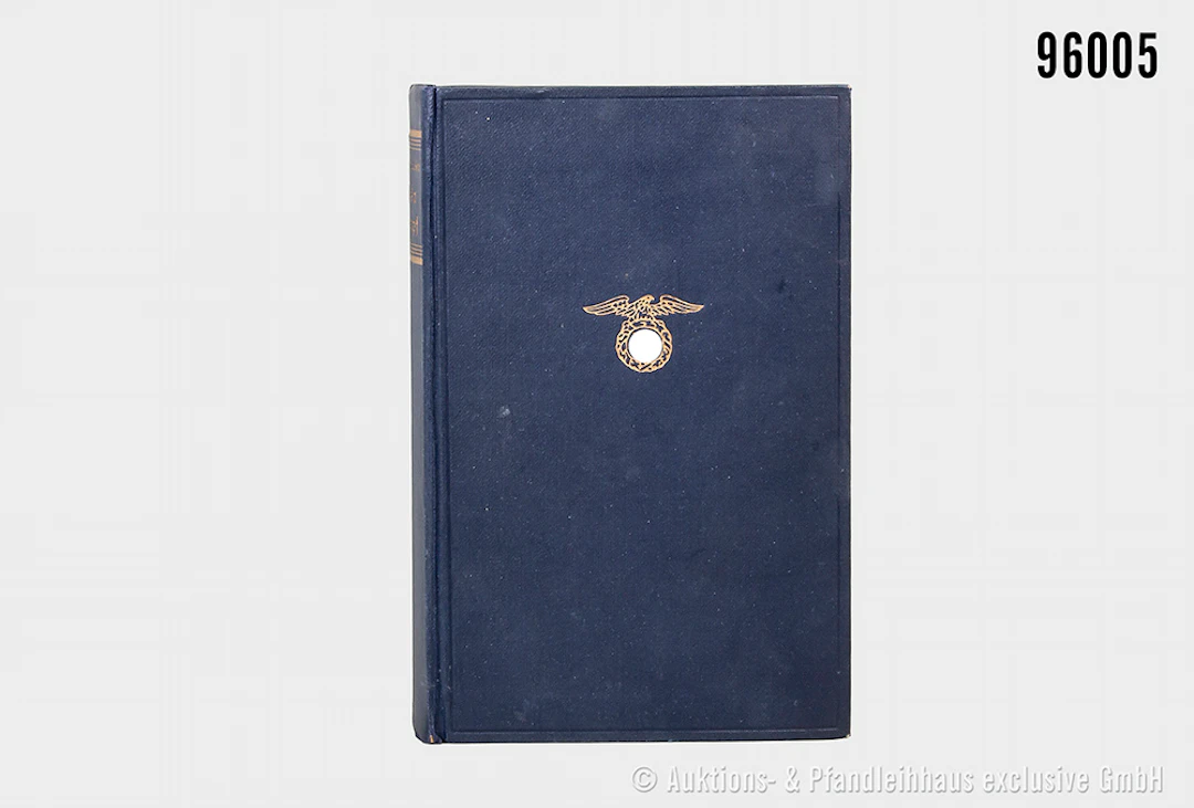 Adolf Hitler "Mein Kampf", blaue Leinenausführung von 1938, guter