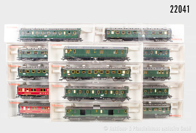 Flrischmann H0: 14x Reisezugwagen, DRG, Z 0-1, OVP