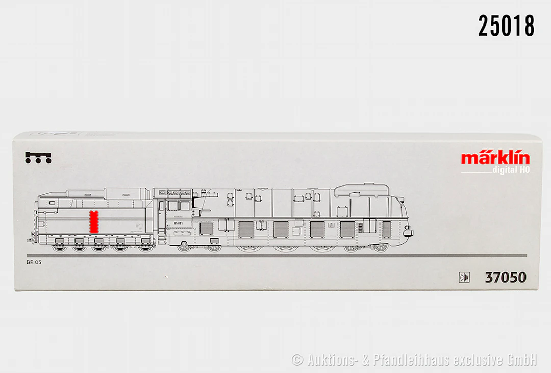 Märklin digital H0: 37050 Dampflok, DRG, BN 05 001, Sound, mit Zertifikat