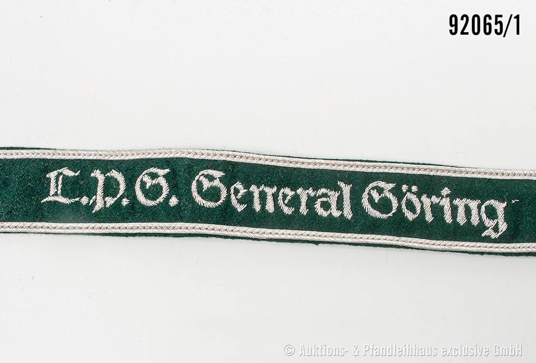Ärmelband für Offiziere "L. P. G. General Göring", L ca. 47 cm, guter