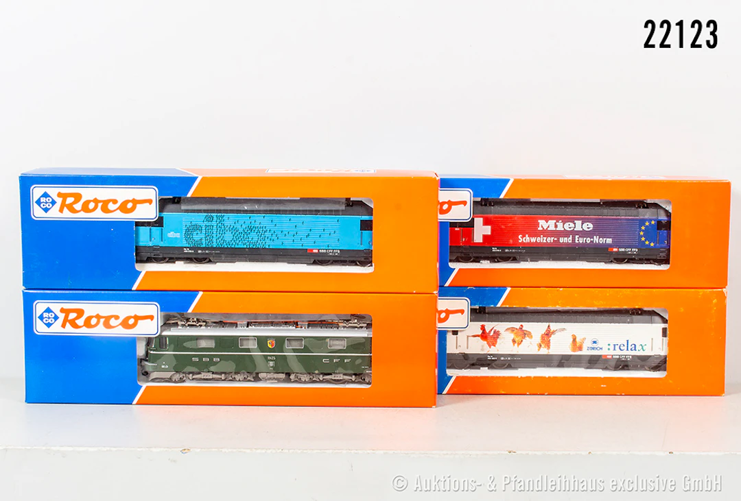 4x Roco H0 E-Lok, SBB: 43756, BN 460 016-9, (n.A.d.E. digital) & 43696