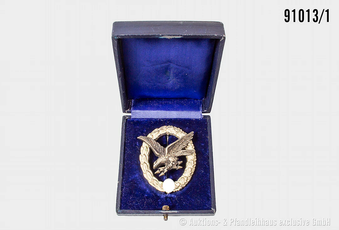 Luftwaffen-Fliegerschützenabzeichen, Buntmetall-Ausführung, Hersteller