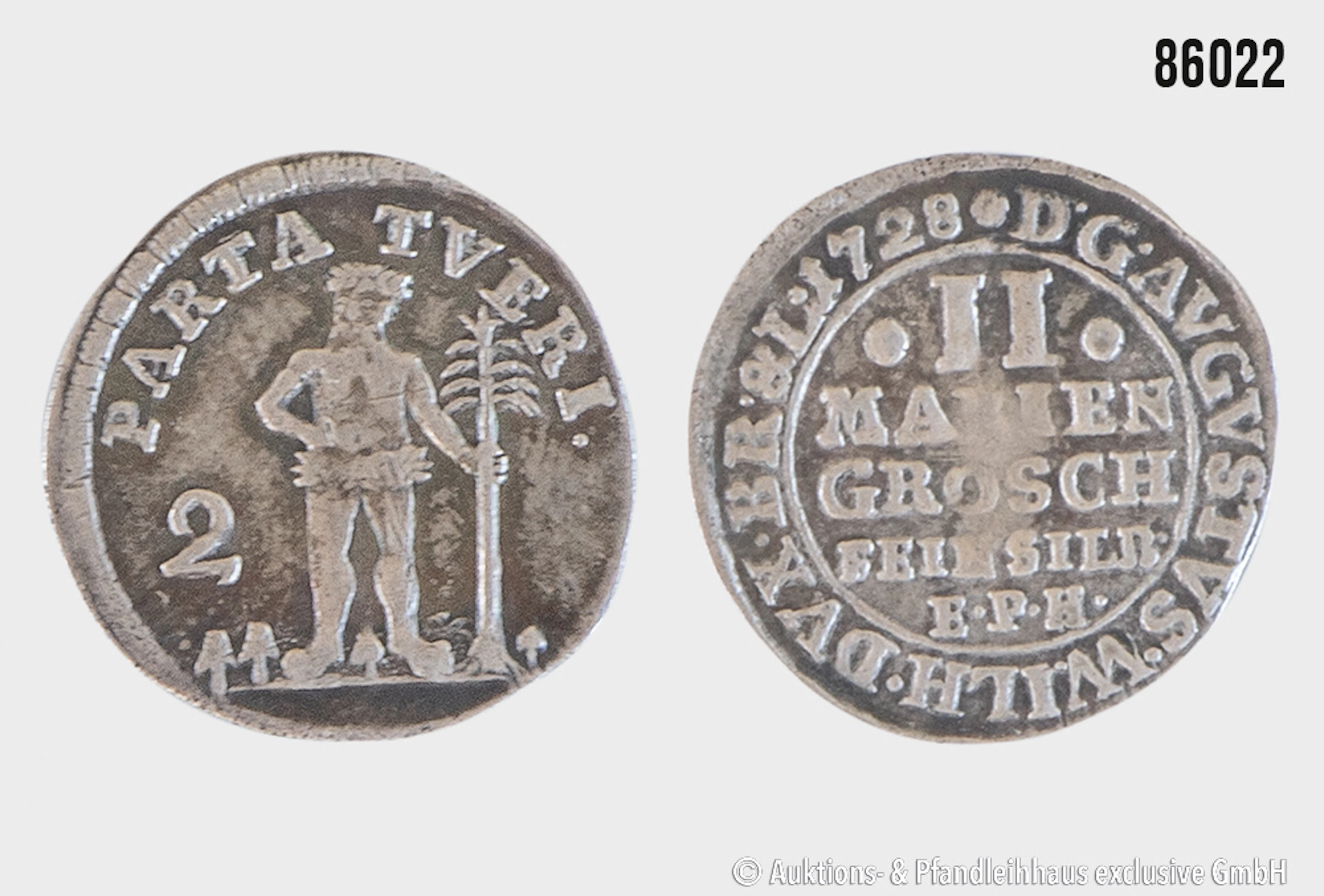 Braunschweig Wolfenbüttel 2 Mariengroschen 1728, Silber, 1,12 g, Zust. ss
