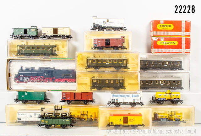 Trix H0: 2409 Dampflok, DRG, BN 38 403 & ca. 21x Wagen, Z 1-3, überw. OVP