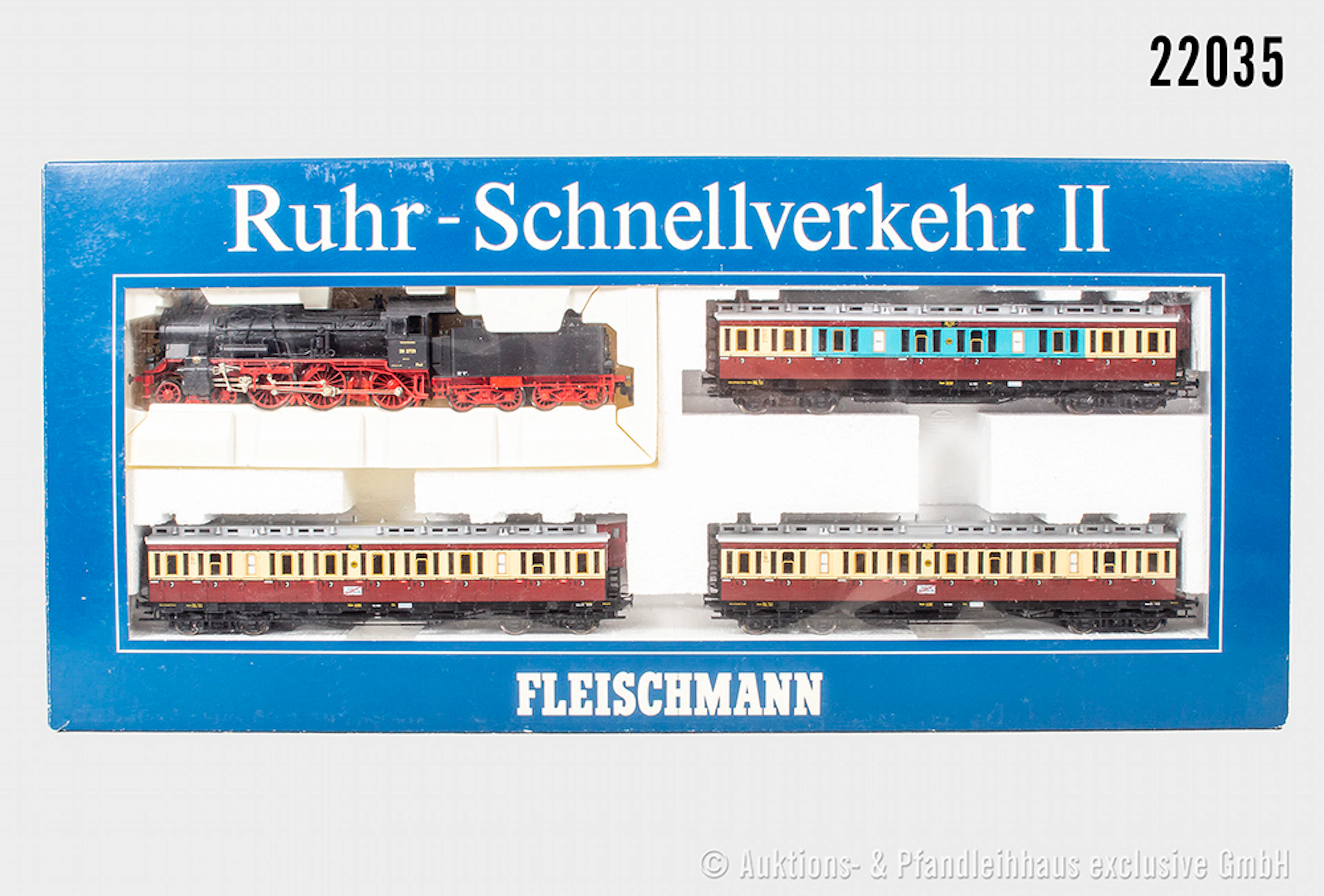 Fleischmann H0 Zug-Set: 4888 Ruhr-Schnellverkehr, Dampflok, DRG, BN