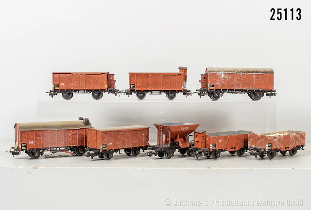 Märklin H0 Güterwagen: 312, 311 mit Ladegut, 315, 316b, 316 Nb, 320