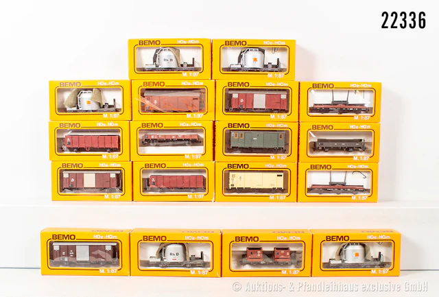 Bemo H0e Güterwagen: 18x Güterwagen, Z 1-2, OVP