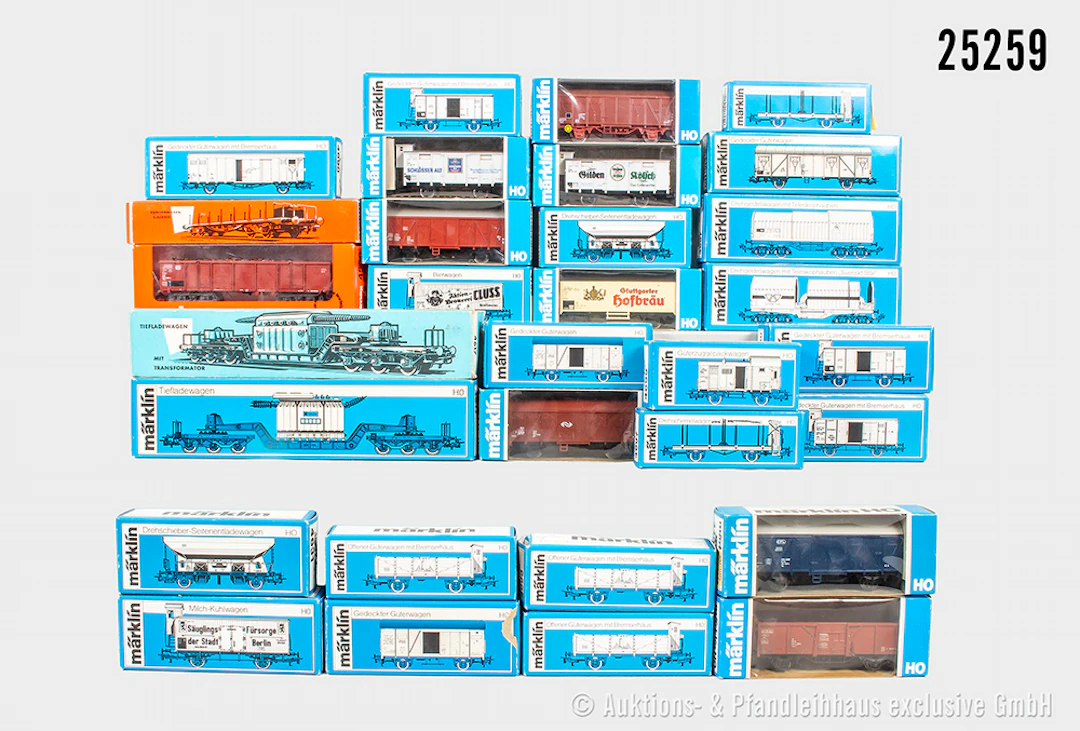 Märklin H0 31x Güterwagen: 4698, 4780, 4695, 4406, 4405, 2x 4696