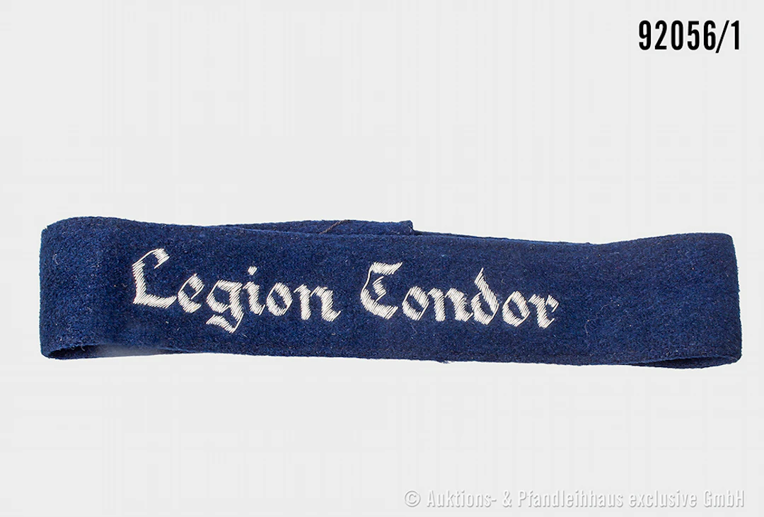Ärmelband für Offiziere "Legion Condor", konfektioniert, L ca. 40