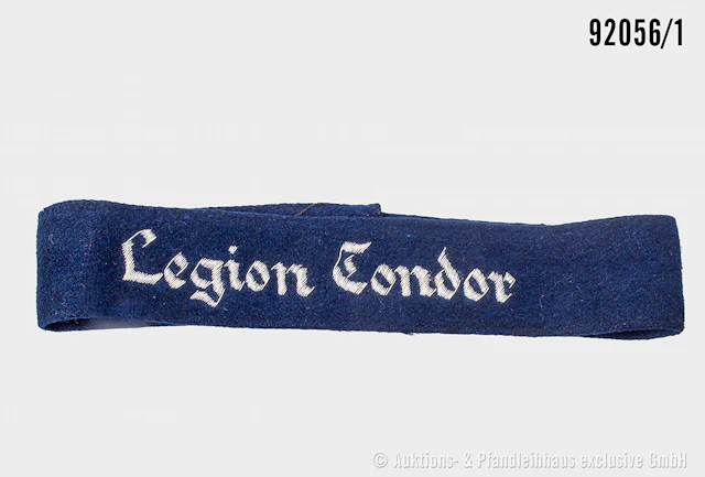 Ärmelband für Offiziere "Legion Condor", konfektioniert, L ca. 40