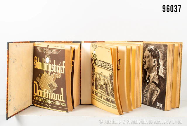 Konv. 3 gebundene Jahrgänge "Der Schulungsbrief" 1937, 1938 und 1939