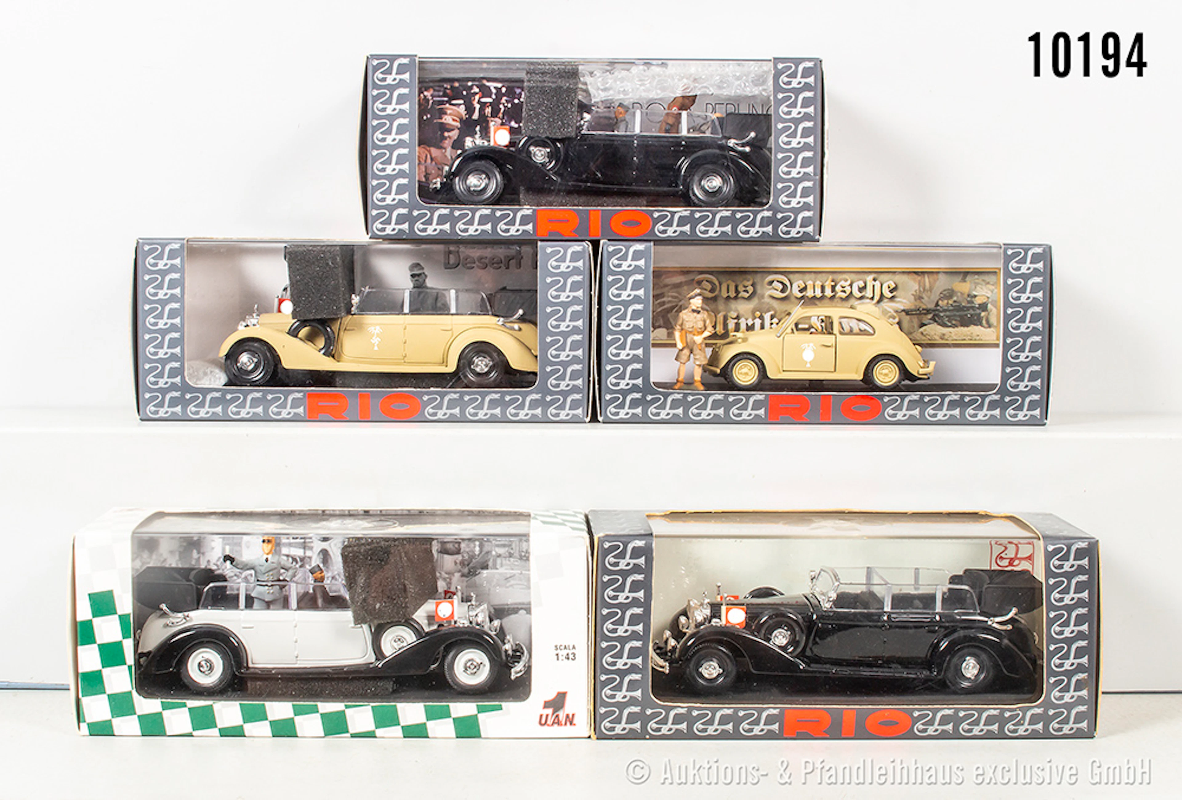 Rio Modellautos, dabei Vienne 1938 Mercedes "Hermann Goering", Volkswagen