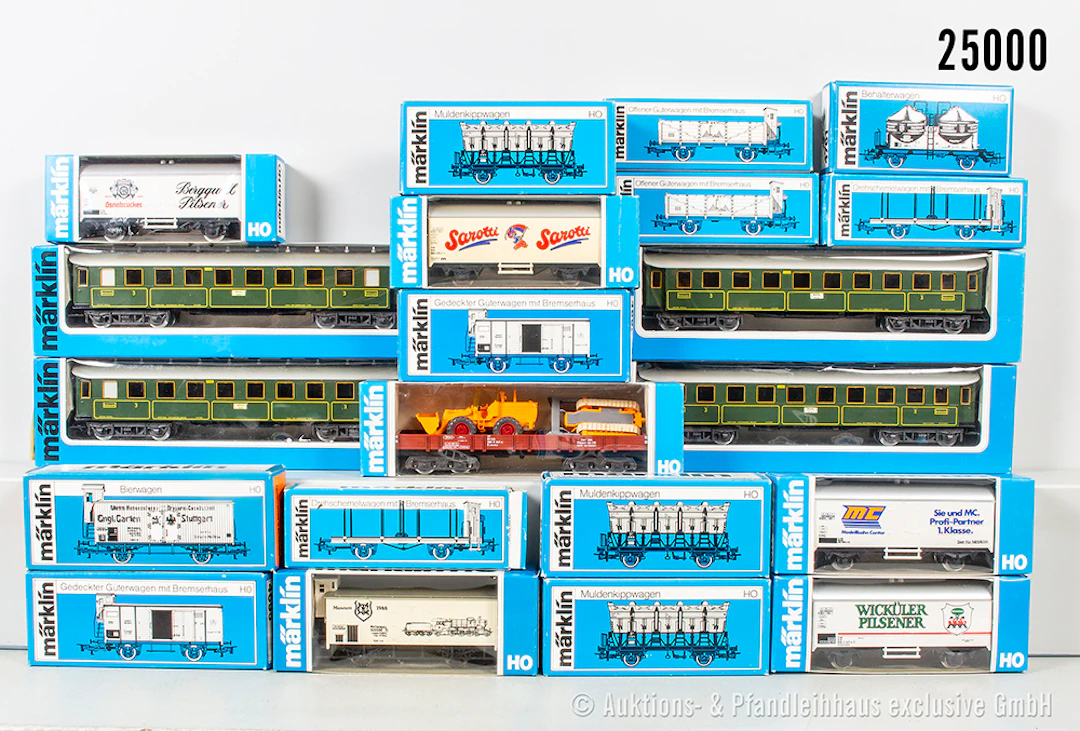 20x Märklin H0 Wagen: 4697, 4695, 4761, 3x 4635, 4695, 4697, 4422