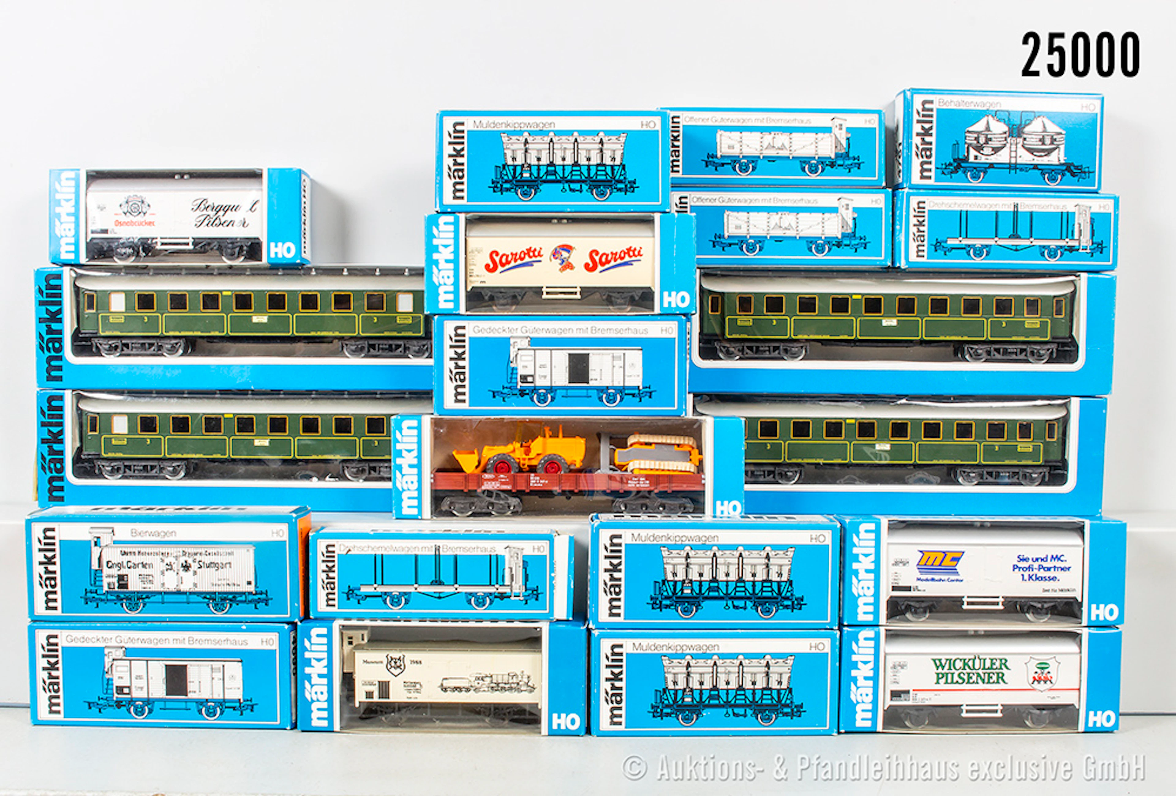 20x Märklin H0 Wagen: 4697, 4695, 4761, 3x 4635, 4695, 4697, 4422