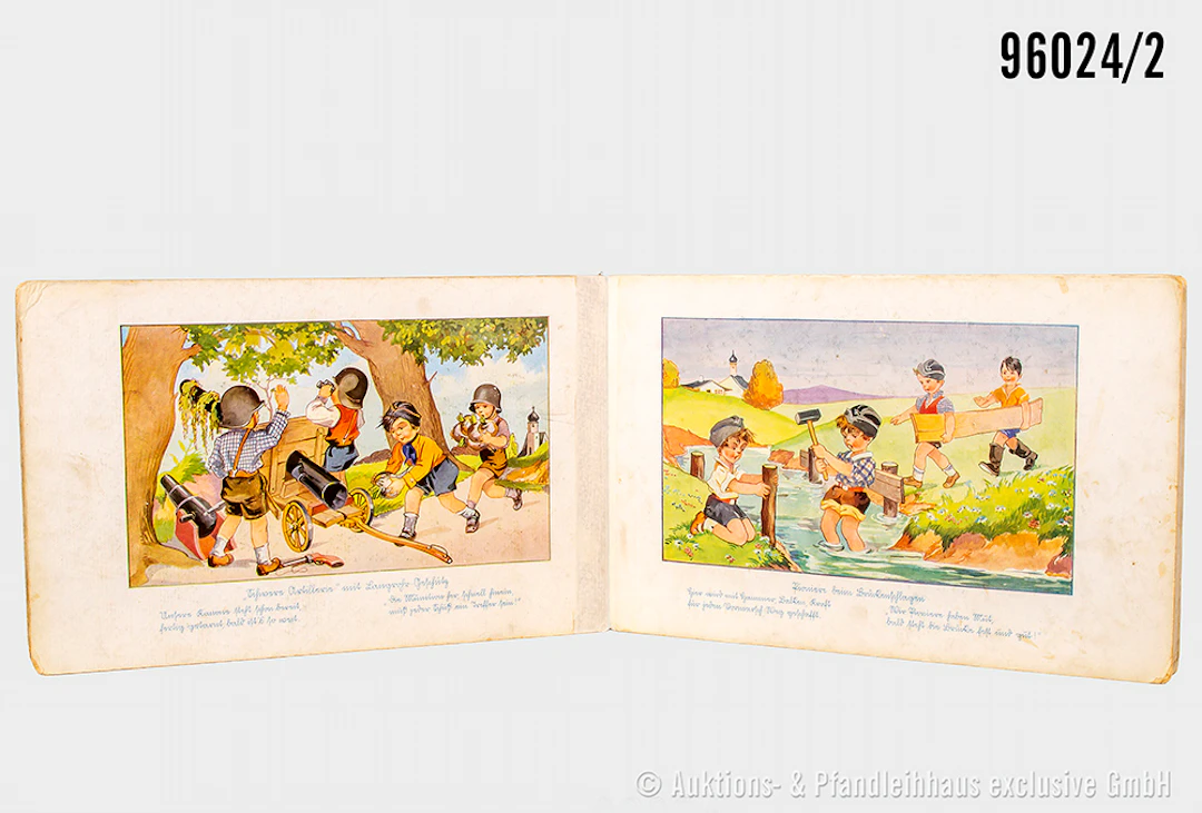 Konv. 2 Kinderbücher, VK, "Soldatenspiel", von Curt Junghändel, die