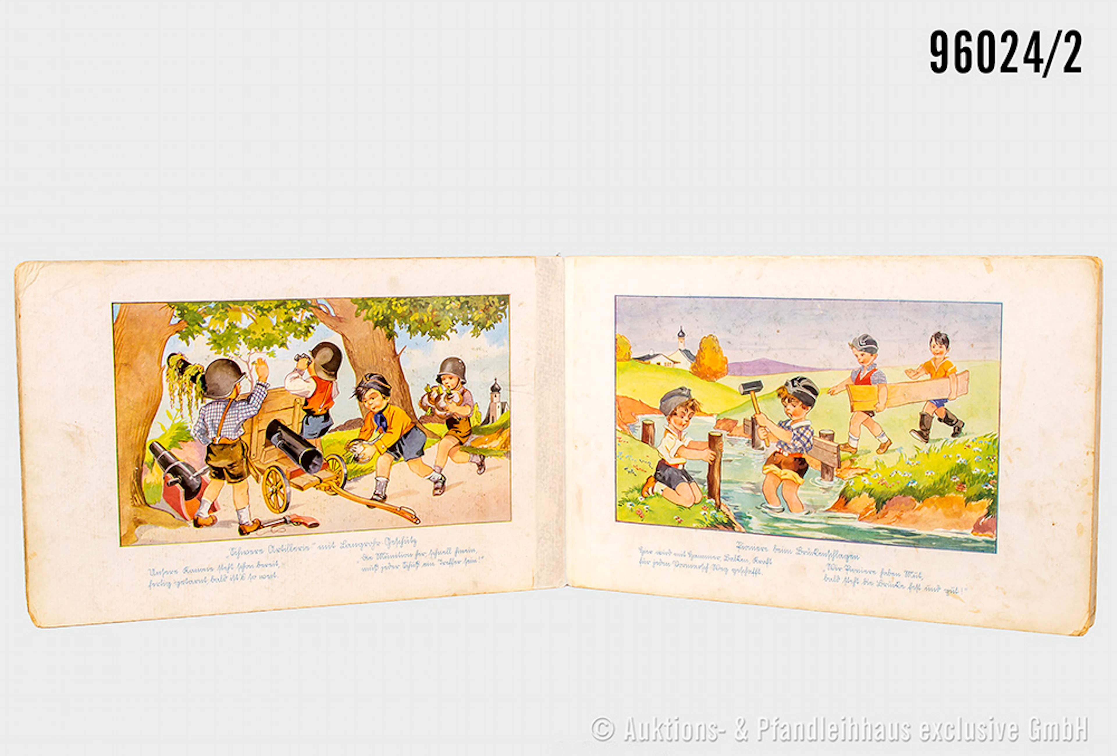 Konv. 2 Kinderbücher, VK, "Soldatenspiel", von Curt Junghändel, die